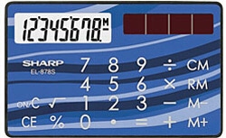 シャープ クレジットカード型電卓   EL-878S-X ［8桁 /W税率非対応］ EL878SX 1個（ご注文単位1個）【直送品】