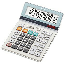 シャープ セミデスクタイプ電卓   EL-S752K-X ［12桁 /W税率非対応］ ELS752KX 1個（ご注文単位1個）【直送品】