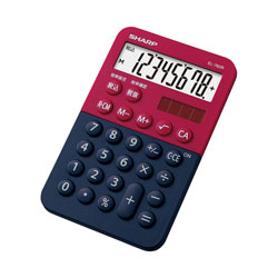 シャープ ミニミニナイスサイズ電卓  レッド系 EL-760R-RX ［8桁 /W税率非対応］ EL760R 1個（ご注文単位1個）【直送品】