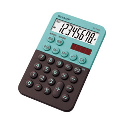 シャープ ミニミニナイスサイズ電卓  グリーン系 EL-760R-GX ［8桁 /W税率非対応］ EL760R 1個（ご注文単位1個）【直送品】