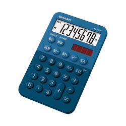 シャープ ミニミニナイスサイズ電卓  ブルー系 EL-760R-AX ［8桁 /W税率非対応］ EL760R 1個（ご注文単位1個）【直送品】