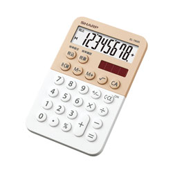 シャープ ミニミニナイスサイズ電卓  ホワイト系 EL-760R-WX ［8桁 /W税率非対応］ EL760R 1個（ご注文単位1個）【直送品】