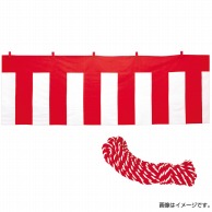 【直送品】 ササガワ 紅白幕　木綿製 1800mm×5．4m　紅白ロープ付 40－6501 1枚（ご注文単位1枚）