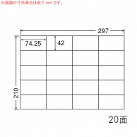 【直送品】 東洋印刷 マルチ粘着ラベル　ナナコピー A4版　20面付 C20S 1箱（ご注文単位1箱）