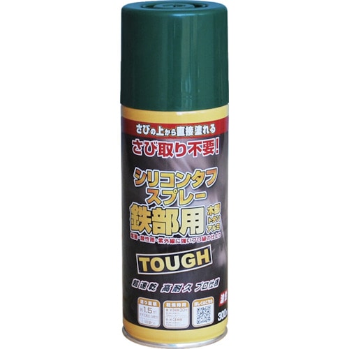 >トラスコ中山 ニッぺ 油性シリコンタフスプレー 300ml グリーン 228T009－300 859-8357  (ご注文単位1本) 【直送品】