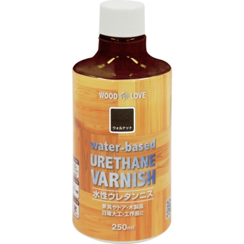 トラスコ中山 ニッぺ 水性ウレタンニス 250ml ウォルナット 300N024－250 859-8408  (ご注文単位1本) 【直送品】