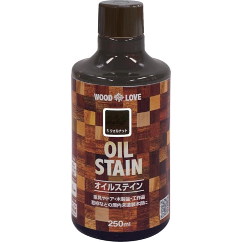 >トラスコ中山 ニッぺ 油性オイルステイン 250ml Sウォルナット 300N064－250 859-8450  (ご注文単位1本) 【直送品】