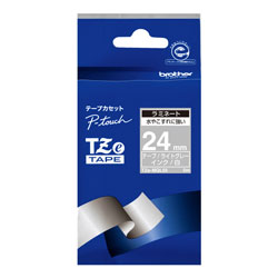 ブラザー 【ブラザー純正】ピータッチ ラミネートテープ TZe-MQL55 幅24mm (白文字/ライトグレー/つや消し) TZe TAPE ライトグレー(つや消し) TZe-MQL55 ［白文字 /24mm幅］ TZEMQL55 1個（ご注文単位1個）【直送品】