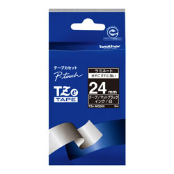 ブラザー 【ブラザー純正】ピータッチ ラミネートテープ TZe-MQ355 幅24mm (白文字/マットブラック/つや消し) TZe TAPE マットブラック(つや消し) TZe-MQ355 ［白文字 /24mm幅］ TZEMQ355 1個（ご注文単位1個）【直送品】