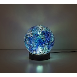 >イシグロ　ＩＳＨＩＧＵＲＯ モザイク LEDランプ ボール型 (無段階調光) オーロラコバルトブルー ※AC電源アダプター附属  21480 ［LED /電球色］ 21480 1個（ご注文単位1個）【直送品】