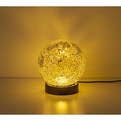 >イシグロ　ＩＳＨＩＧＵＲＯ モザイク LEDランプ ボール型 (無段階調光) ゴールド ※AC電源アダプター附属  21482 ［LED /電球色］ 21482 1個（ご注文単位1個）【直送品】