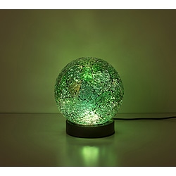 イシグロ　ＩＳＨＩＧＵＲＯ モザイク LEDランプ ボール型 (無段階調光) オーロラフォレストグリーン ※AC電源アダプター附属  21483 ［LED /電球色］ 21483 1個（ご注文単位1個）【直送品】
