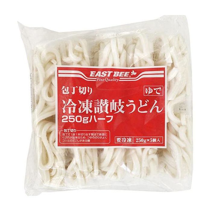 トーホー EAST　BEE　包丁切り　冷凍讃岐うどん 250gハーフ×5玉 冷凍 1個※軽（ご注文単位1個）※注文上限数12まで【直送品】