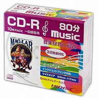 ＨＩＤＩＳＣ 音楽用CD-R HIDISC ホワイト HDCR80GMP10SC ［10枚 /700MB /インクジェットプリンター対応］ HDCR80GMP10SC 1個（ご注文単位1個）【直送品】