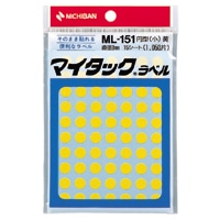 ML-151-2 ｷｲﾛ マイタックラベル　ＭＬ－１５１　黄 1個 (ご注文単位1個)【直送品】