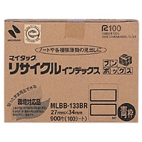 MLBB-133BR ｱｵﾜｸ マイタックリサイクルインデックス　青枠 1箱 (ご注文単位1箱)【直送品】