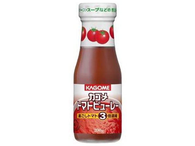 カゴメトマトピューレー瓶２００ｇ※軽（ご注文単位10個）【直送品】