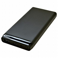 オーム電機 RLI100M2A02BK 15-8620 ラスタバナナ モバイルバッテリー 10000mAh USBTypeA・TypeC ブラック（ご注文単位1袋）【直送品】