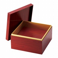 ヤマコー 紙重箱　赤　7寸　2段  22656 1個（ご注文単位1個）【直送品】