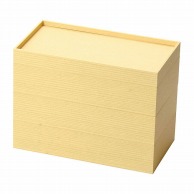 【直送品】 ヤマコー 紙製長角重　木目　3段  22665 1個（ご注文単位1個）