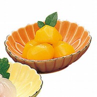 ヤマコー 小判型菊皿　オレンジ  26387 1個（ご注文単位1個）【直送品】