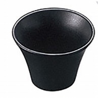 【直送品】 ヤマコー 陶器・反り丸型珍味入　黒マット  26723 1個（ご注文単位1個）