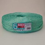 宮島化学工業 PPロープ　スカイ溶着ロープ 6mm×200m　緑 BS060G 1巻（ご注文単位5巻）【直送品】