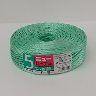 【直送品】 宮島化学工業 PPロープ　ニューロープ 5mm×100m　緑 HR055 1巻（ご注文単位48巻）