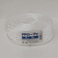 【直送品】 宮島化学工業 PPロープ　太 8mm×50m　白 HC850 1巻（ご注文単位30巻）