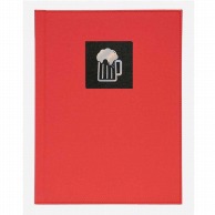 【直送品】 シンビ バインダーメニューブック　NTS－101 A4　4ページ　レールタイプ ビール　赤 1冊（ご注文単位1冊）