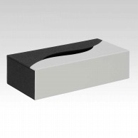 シンビ ティッシュボックス　レギュラーサイズ ブラック＆シルバー MM－B 1個（ご注文単位1個）【直送品】