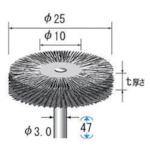 >トラスコ中山 ナカニシ ステンレスワイヤーブラシ (1Pk(袋)＝5本入)（ご注文単位1パック）【直送品】