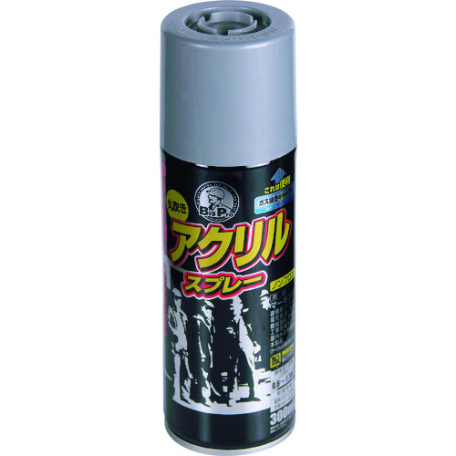 >トラスコ中山 アサヒペン BIGPRO アクリルスプレー 300ml シルバー（ご注文単位1本）【直送品】