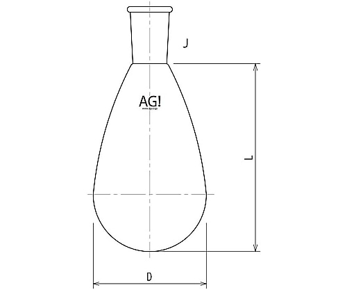 旭製作所 ナスフラスコ　50mL　29/42　3200-050-5L 1個（ご注文単位1個）【直送品】