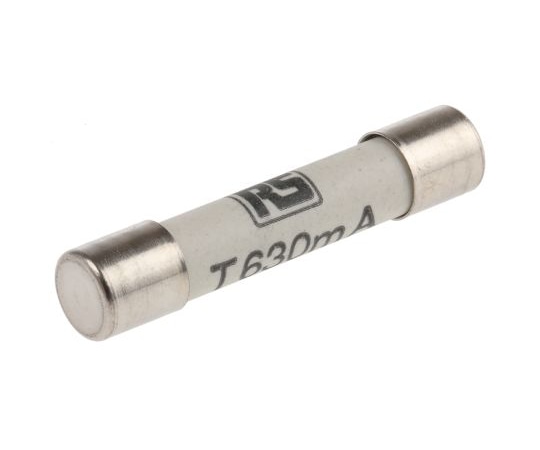 >RS　Pro セラミック管ヒューズ 630mA （タイムラグ） 6.3x32mm 500V ac 1袋（10個入）　414-409 1袋（ご注文単位1袋）【直送品】