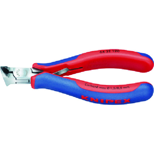 トラスコ中山 KNIPEX 6432-120 エレクトロニクスエンドカッティングニッパー（ご注文単位1個）【直送品】