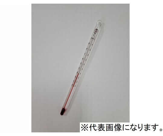 東亜計器製作所 短型 赤液 棒状温度計 0～100℃　T-1558 1本（ご注文単位1本）【直送品】