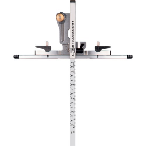 >トラスコ中山 シンワ 丸ノコガイド定規 たためるTスライド スリムシフト 15CM 併用目盛 580-5498  (ご注文単位1本) 【直送品】