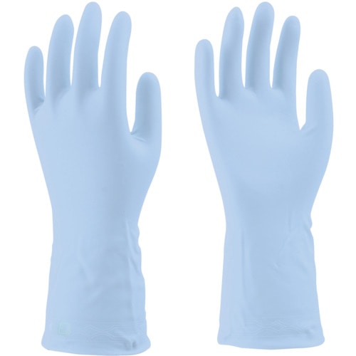 トラスコ中山 ビニスター 塩化ビニール手袋 トワローブパールうす手 ブルー Ｌ（ご注文単位1組）【直送品】