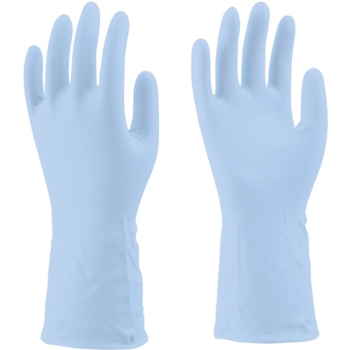 トラスコ中山 ビニスター 塩化ビニール手袋 トワローブパールうす手 ブルー Ｍ（ご注文単位1組）【直送品】