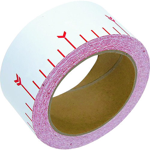トラスコ中山 シンワ 貼付ロッド＿合成紙製＿50mm×25m＿赤白30cm間隔 147-6112  (ご注文単位1巻) 【直送品】