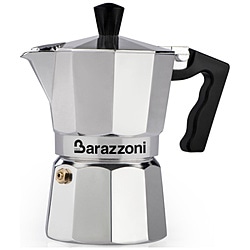 >Barazzoni　バラゾーニ 直火用 エスプレッソコーヒーメーカー1カップ LA CAFFETTIERA ALLUMINIO E COLORATA シルバー 830005501 1個（ご注文単位1個）【直送品】