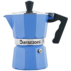 >Barazzoni　バラゾーニ 直火用 エスプレッソコーヒーメーカー3カップ LA CAFFETTIERA ALLUMINIO E COLORATA ブルー 83000550357 1個（ご注文単位1個）【直送品】