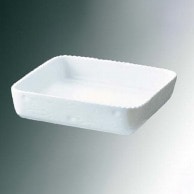 >【直送品】 ロイヤル　正角型　グラタン皿 NO．600　25cm　ホワイト  1個（ご注文単位1個）
