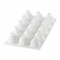 【直送品】 製菓シリコン型　シリコマート ホワイトカラー　15個取 SF359　シャンティ―30 1個（ご注文単位1個）