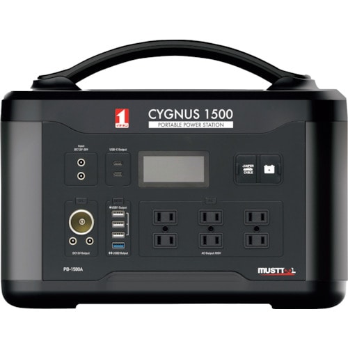 >トラスコ中山 MUSTTOOL ポータブル電源 CYGNUS 1500 365-9428  (ご注文単位1台) 【直送品】