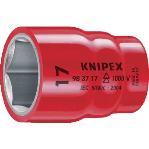 >トラスコ中山 KNIPEX 絶縁ソケット 3/8X14mm（ご注文単位1個）【直送品】