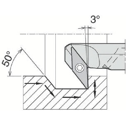 >トラスコ中山 京セラ 引き加工用エクセレントバー A－SVZC（B）－AE 646-5030  (ご注文単位1個) 【直送品】