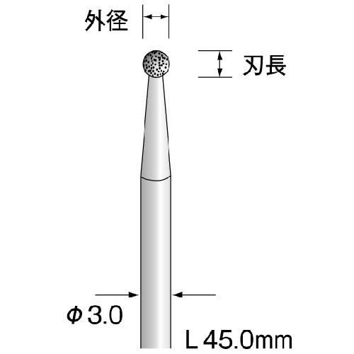 >トラスコ中山 ミニモ 電着CBNバー #120 φ5（ご注文単位1本）【直送品】