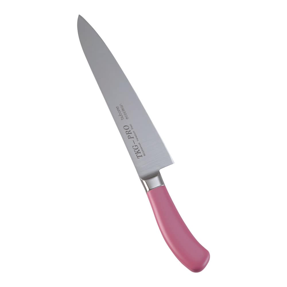 >【直送品】エコクリーン　ＴＫＧ　ＰＲＯ　カラー牛刀 （両刃）２４ｃｍ　ピンク 1箱（ご注文単位1箱）